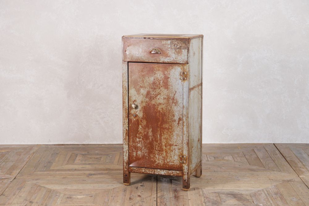 tall industrial style metal bedside cabinets